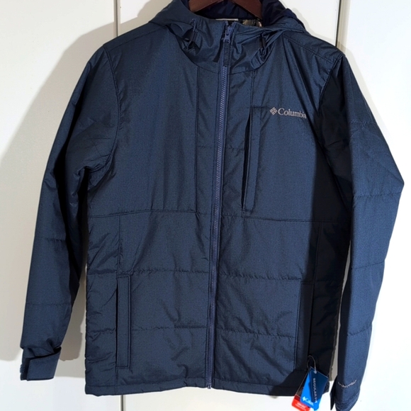 Columbia Omni Heat Jacket Men's Small Navy Blue - Picture 1 of 14
